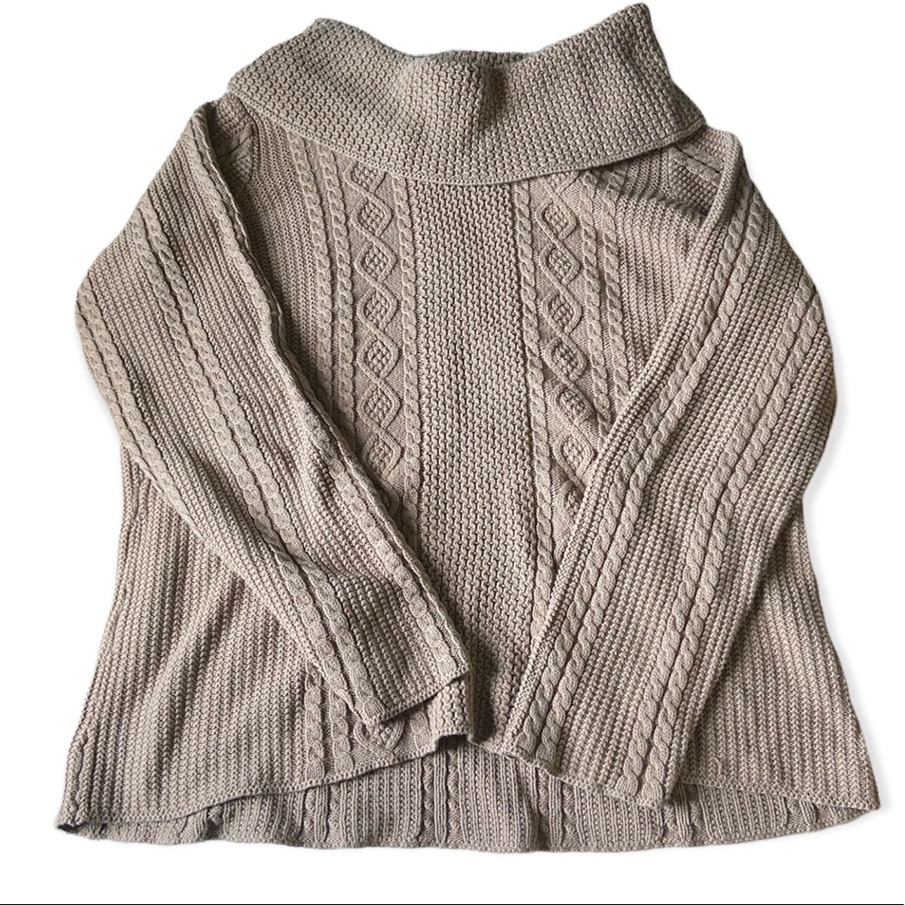 Croft and Barrow Brown Knit Turtleneck